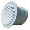 White Aluminum Ventilation Grille with Collar, DN 195–200 mm view 1