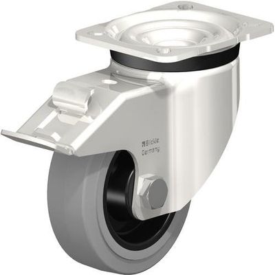 Blickle LKX-POEV 100 x R-1-FI-SG Swivel Caster, 100 mm Wheel Diameter, 440 lb Load Capacity