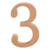 VBS MDF Number 3, 8 cm High, Unpainted view 1