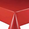 Red Smooth Solid Oilcloth Tablecloth, Width and Length Selectable, 130 x 490 cm, Rectangular, Wipe-Clean view 1