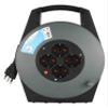 Electraline 49029 Cable Reel, 4 Universal Outlets, 15 m, Gray/Blue view 2