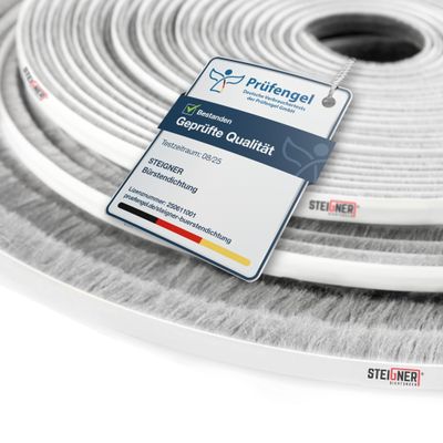 STEIGNER Self-Adhesive Brush Seal, Gray, 15 mm x 50 m