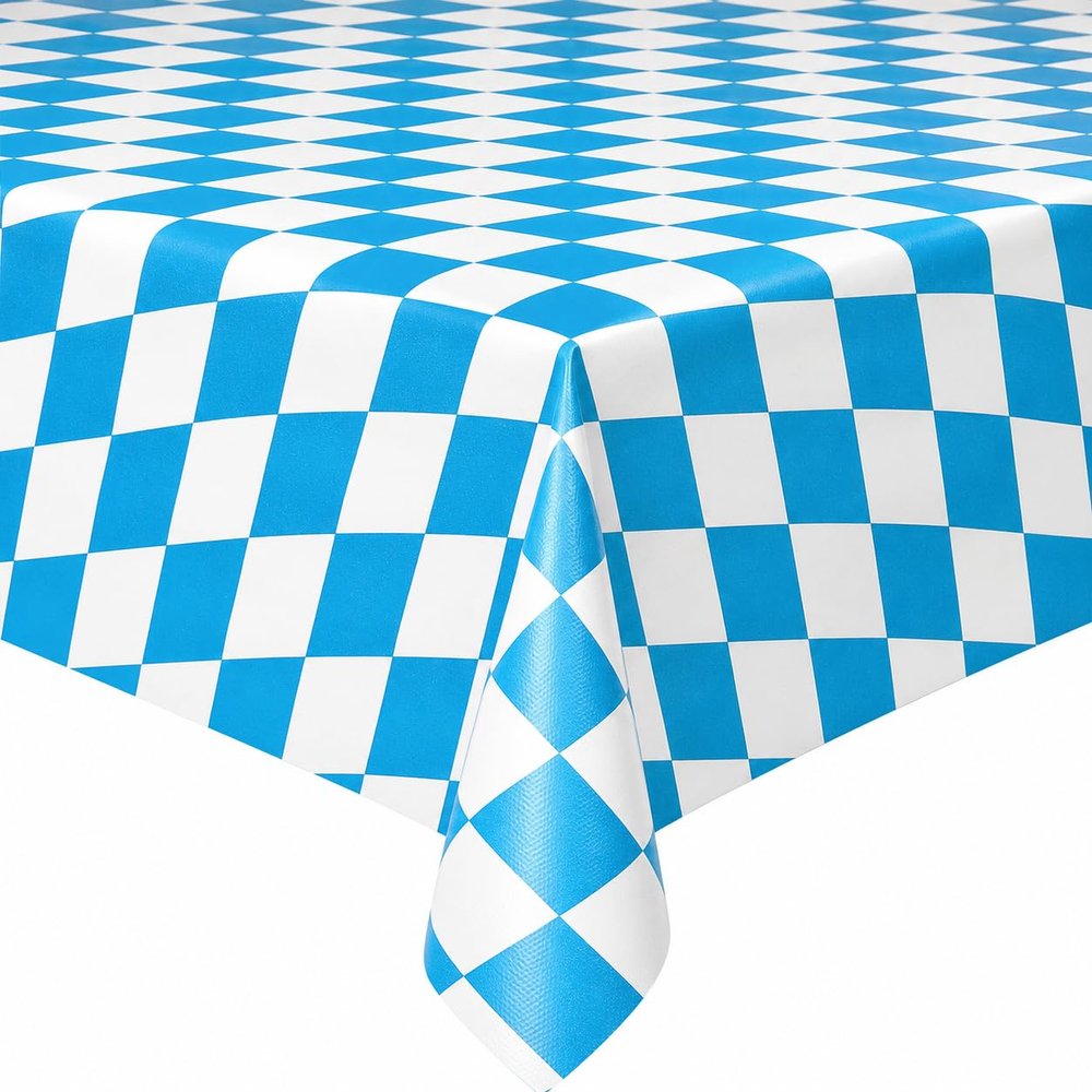 Oilcloth Tablecloth, Bavarian Diamond Pattern, Rectangular, 100 x 450 cm