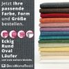 DecoHomeTextil Linen-Look Round Tablecloth 180 cm Dark Red view 3