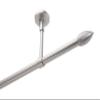 DcoProfi 16 mm Matte Chrome Curtain Rod, 320 cm, Single-Track, “Zapfen” Finials, Complete Set view 1