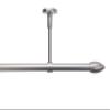 DcoProfi 16 mm Matte Chrome Curtain Rod, 320 cm, Single-Track, “Zapfen” Finials, Complete Set view 2