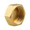tecuro Brass Cap, Hexagonal Blind Plug, Rp 3/4-Inch Female Thread, Plain Brass CW617N, Drinking Water Ordinance 50930-6 view 1