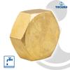 tecuro Brass Cap, Hexagonal Blind Plug, Rp 3/4-Inch Female Thread, Plain Brass CW617N, Drinking Water Ordinance 50930-6 view 3