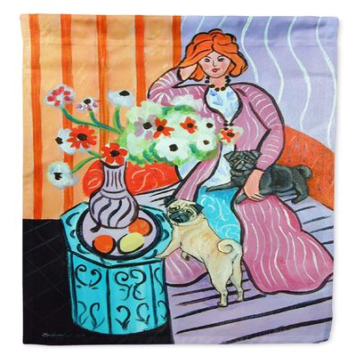 Caroline's Treasures 7266 GF Lady with Her Pug Garden Flag, Small, Multicolor