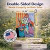 Caroline's Treasures 7266 GF Lady with Her Pug Garden Flag, Small, Multicolor view 4