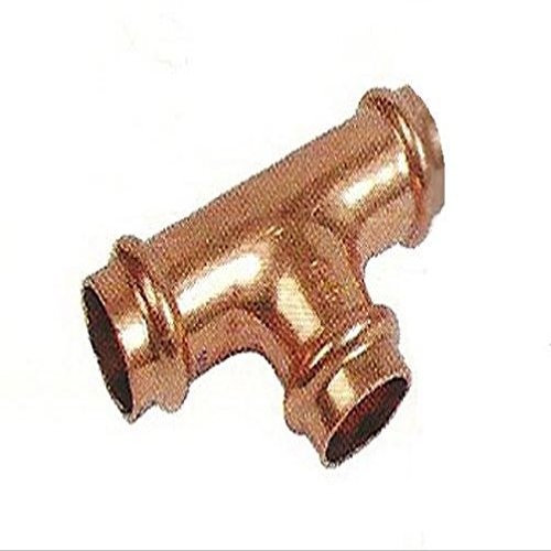 Copper Press-Fit T-Piece, 15 mm, V Contour