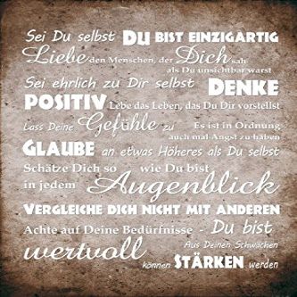 1art1 Inspiration You Are Unique Self-Adhesive Photo Wallpaper 180 x 120 cm