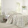 Laura Ashley Queen-Size Reversible Cotton Quilt, Rose Garden, Cream view 2