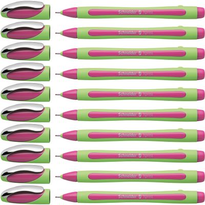 Schneider Xpress Fineliner, 0.8 mm Line Width, Document-Proof, 10-Pack, Pink