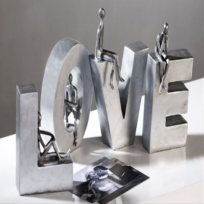 Love Lettering Silver-Tone 4-Piece Freestanding Letter Set