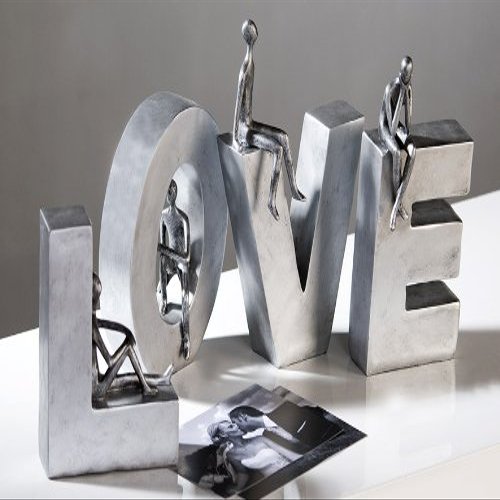 Love Lettering Silver-Tone 4-Piece Freestanding Letter Set