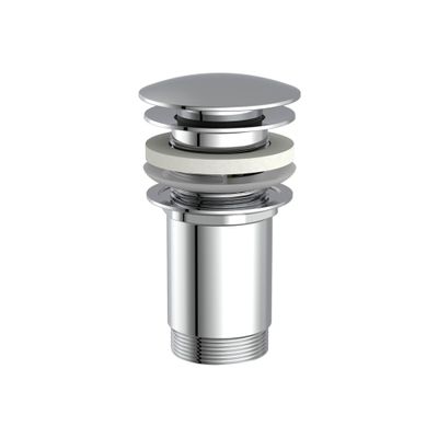 KIRCHHOFF Push-Button Drain Valve with Overflow, Chrome, 1 1/4 in