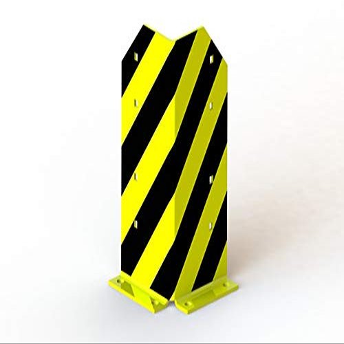Meta Rack Impact Protection Corner, Black/Yellow