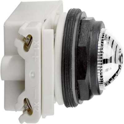 Schneider 9001SKP35LWW9 30 mm White Indicator Light, High-Brightness LED, BA9S, 24V AC/DC, IP66