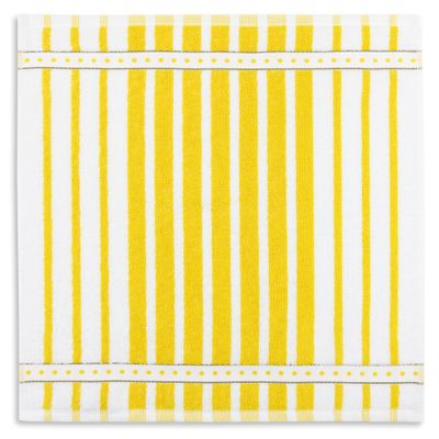 KRACHT Terry Dish Towel, Classic Stripes, Yellow, 50 x 50 cm, 100% Cotton