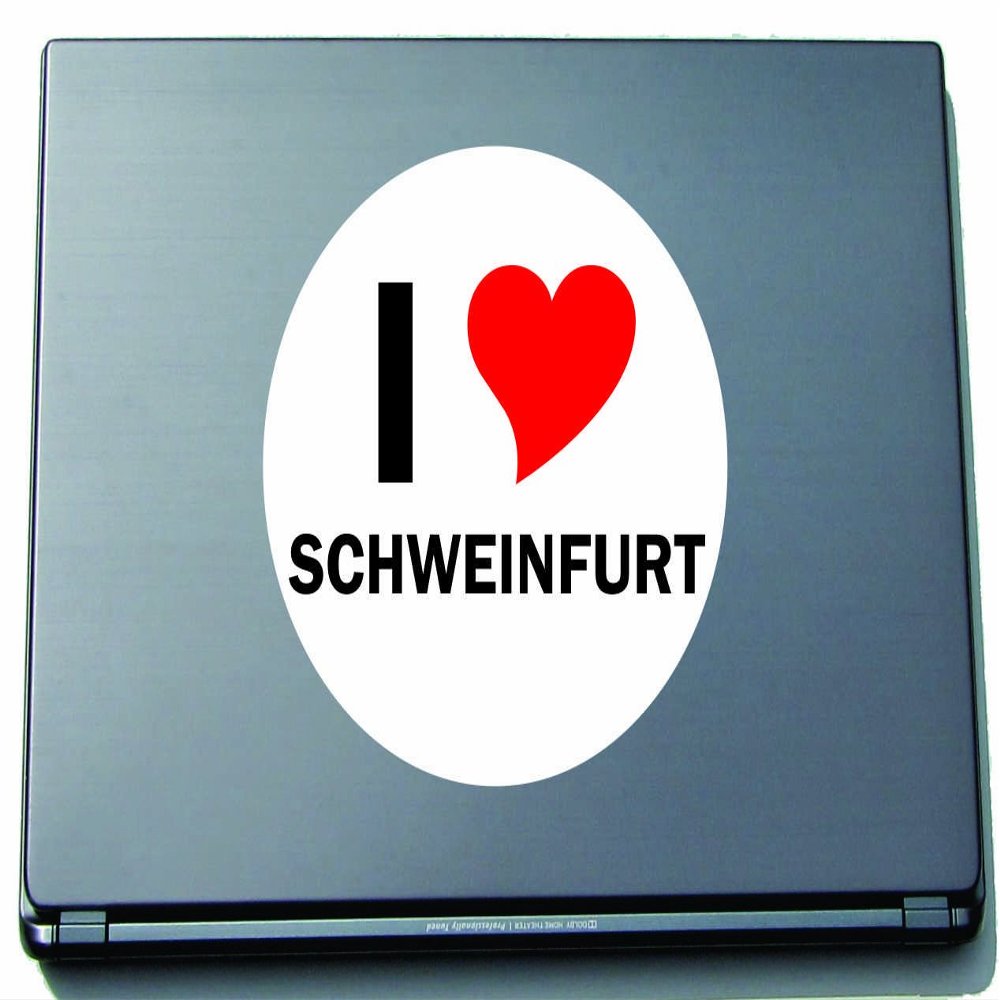 Indigos UG I Love Schweinfurt Laptop Sticker, 210 mm