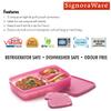 SIGNORA WARE 3-Piece Pink Lunch Box Set, 850 ml + 2 x 100 ml view 4