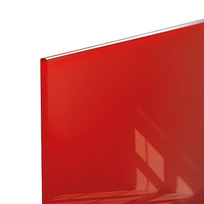 SIGEL Premium Glass Whiteboard, 130 x 55 cm, High-Gloss Red