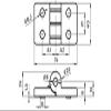 Hinge 8 40 Zinc Die-Cast 40 x 74 mm, Type I, Black Powder-Coated view 2