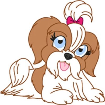 Bambinella Iron-On Transfer – Printed Velour/Flock Appliqué, Shih Tzu Design