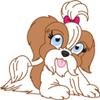 Bambinella Iron-On Transfer – Printed Velour/Flock Appliqué, Shih Tzu Design view 1