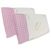 Baldiflex Pair of Eco-Friendly Natural Memory Foam Pillows, ECOflower, 13 cm High, Aloe Vera Cover view 1