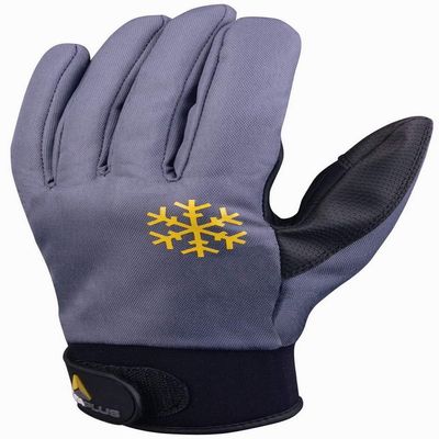 Delta Plus VV903GR07 Knitted Glove, Gray-Black, Size 07