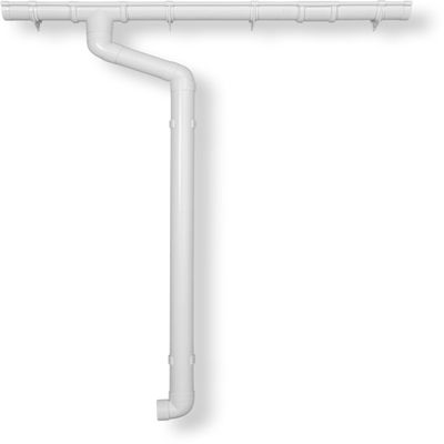 RG 80 Gutter Set, White, 300 cm, Two-Sided