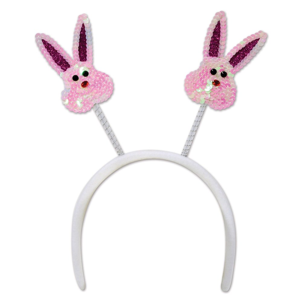 A Beistle Creation 40766 Sequin Bunny Boppers, Textile, Multicolor