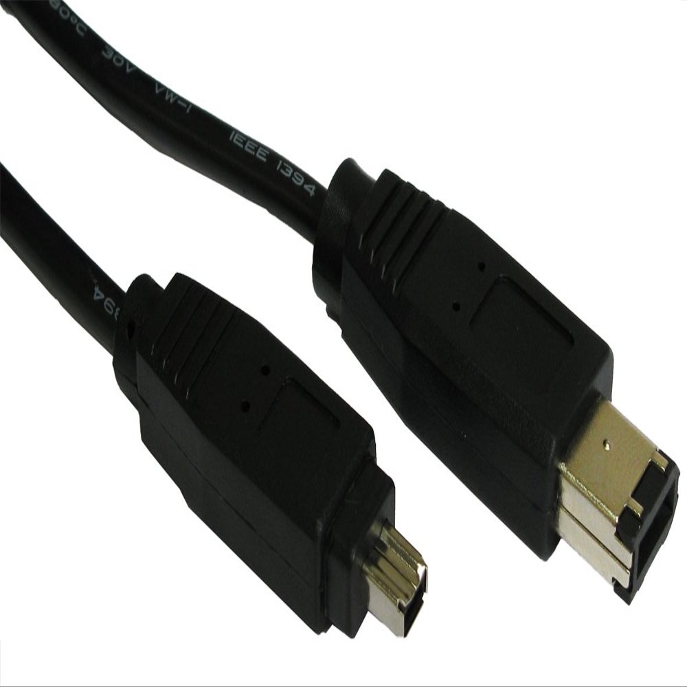 kenable FireWire IEEE 1394 4-Pin to 6-Pin DV-OUT Camcorder Cable, 3 m