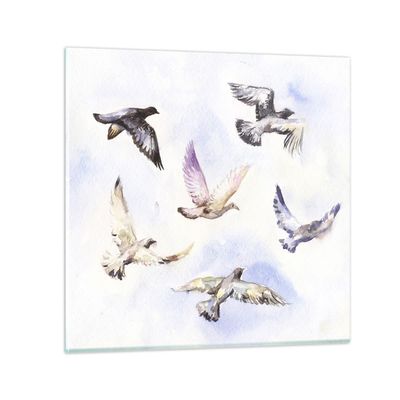 ARTTOR Glass Wall Art Print 40 x 40 cm, Nature, Pastel – 3066