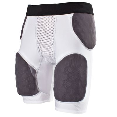 Cramer Thunder 5-Pad Adult Integrated Football Girdle, Hard Thigh Pads, Small, Gray