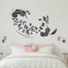 GRAZDesign Bedroom Feather & Butterflies Wall Decal, Dark Gray, 48 x 30 cm view 3