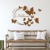 GRAZDesign Hallway Welcome Butterfly Wall Decal, Welcome Quote, 58 x 40 cm, 054 Turquoise view 3