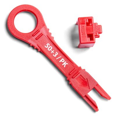 NTW NL-PBK50-RD Locking RJ45 Port/Dust Blocker with Color-Coded Keys