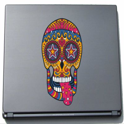 Pink Elephant Laptop Sticker Laptop Skin Matey 007 - Crazy Skull - 210 x 135 mm Sticker
