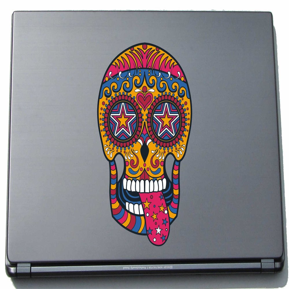 Pink Elephant Laptop Sticker Laptop Skin Matey 007 - Crazy Skull - 210 x 135 mm Sticker