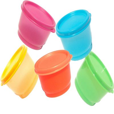 Tupperware Snack Cup Lunch Set of 5 Small Bowls in Hard-to-Find Colors