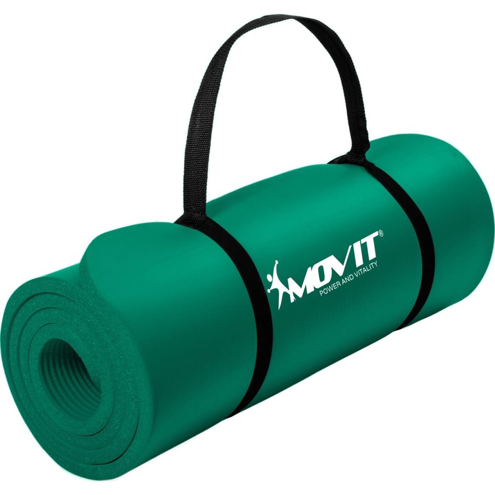 MOVIT Gymnastics Mat, 3 Sizes & 12 Colors, 10/15 mm, with Carrying Strap