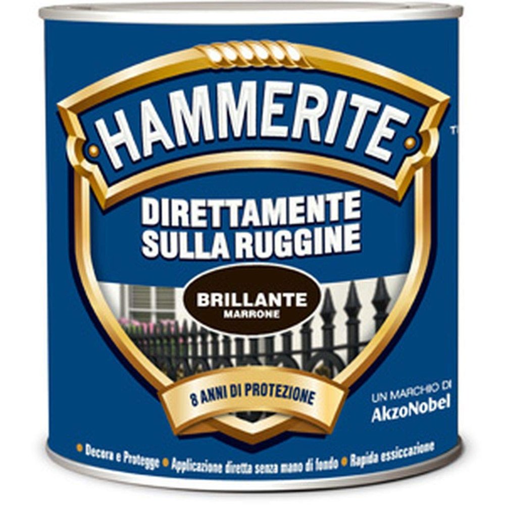 HAMMERITE Direct to Rust Metal Protective Paint, Glossy, Brown, 0.750 L