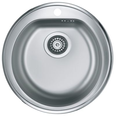 Alveus Form 30 Round Undermount Sink, Stainless Steel 18/10, 51 cm