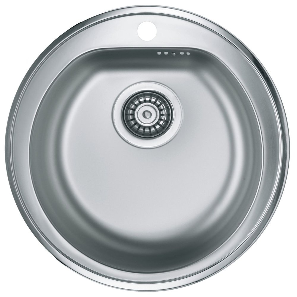 Alveus Form 30 Round Undermount Sink, Stainless Steel 18/10, 51 cm