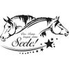 GRAZDesign Horse Wall Decal for Living Room and Children's Room, “Four Legs Carry Your Soul,” 100 x 57 cm, 045 Light Pink view 2