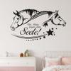 GRAZDesign Horse Wall Decal for Living Room and Children's Room, “Four Legs Carry Your Soul,” 100 x 57 cm, 045 Light Pink view 3
