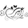 GRAZDesign Wall Decal Horse with Foal, Quote, Kids' Room Horse Farm, 97 x 57 cm / 053 Light Blue view 2